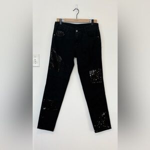 Ermanno Scervino boyfriend patchwork jeans NWT , sz : 40 (6)